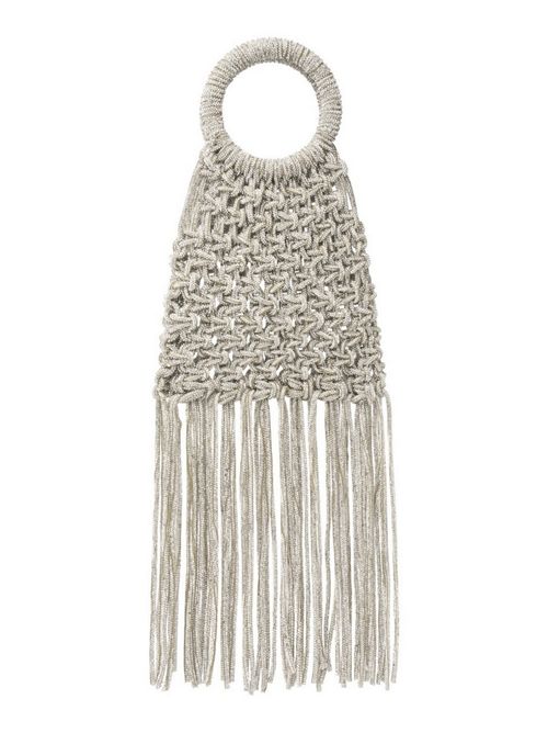 bustina donna con strass argento